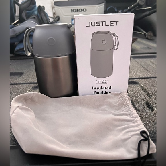 Gray BPA Free food or drink Thermos NWT - Picture 1 of 4